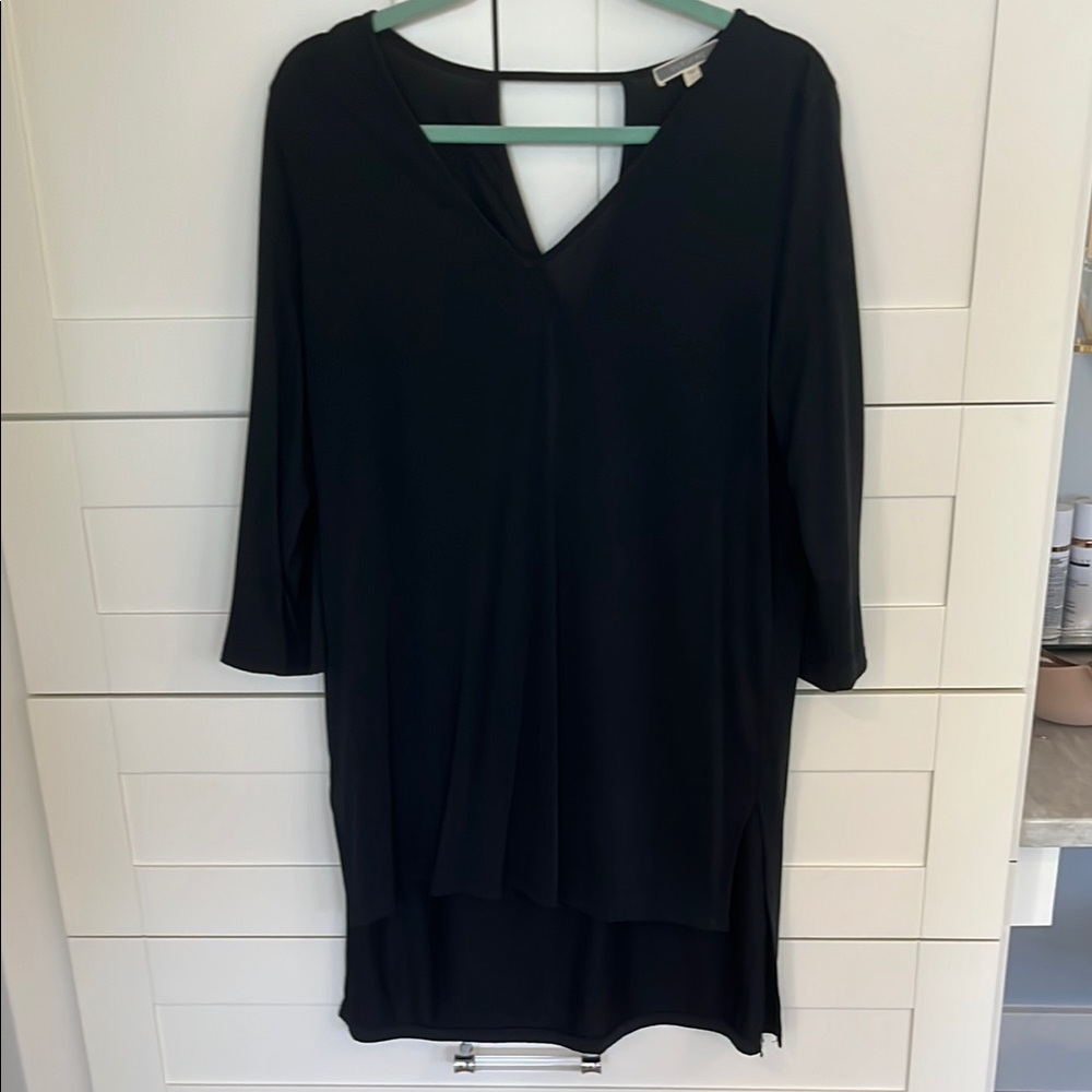 Elegant Black V-Neck Tunic